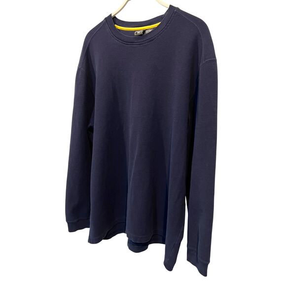 Junction West Thermal Shirt Cotton Navy Blue Solid Long Sleeve Men's XXLarge - Picture 8 of 12